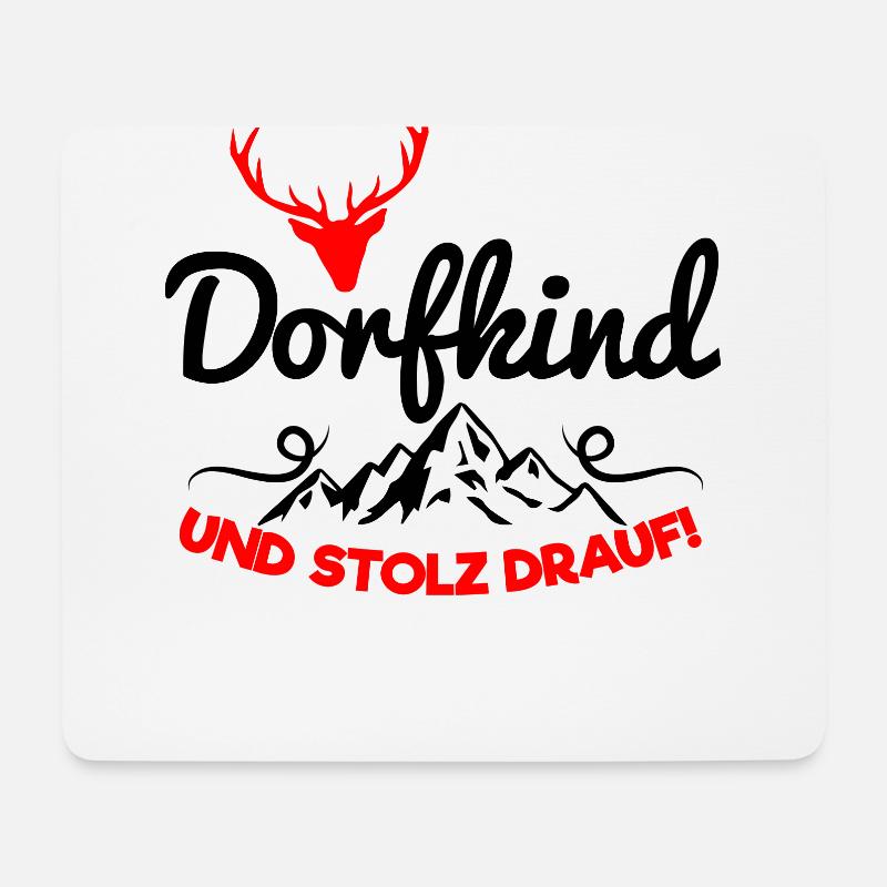 Dorfkind Stolz Drauf Dorfkinder - Mousepad (Querformat) - Weiß