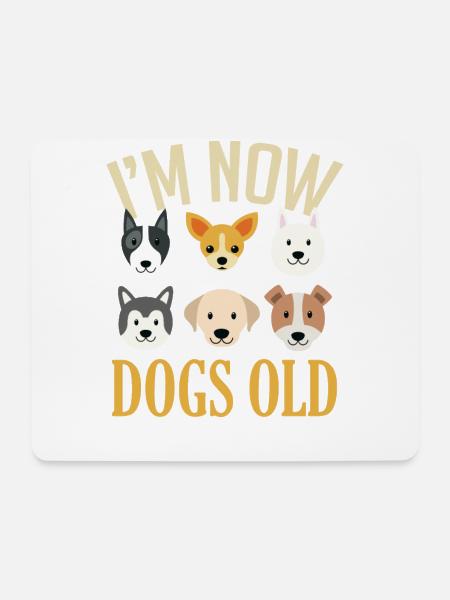 6.Geburtstag Hund Sechs Welpen Kinder Fun Geschenk - Mousepad (Querformat) - Weiß