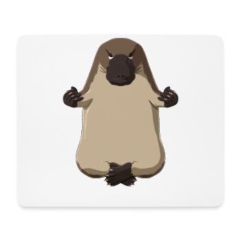 Platypus Meditate - Mouse Pad (horizontal) - white - Front
