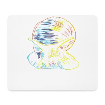 Escargot - Tapis de souris (format paysage) - blanc - Devant