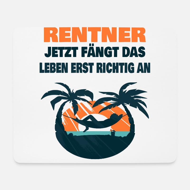 rentner lustiger spruch - Mousepad (Querformat) - Weiß