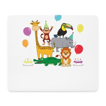 Birthday Zoo Animals Kindergarten Party Gift - Mouse Pad (horizontal) - white - Front