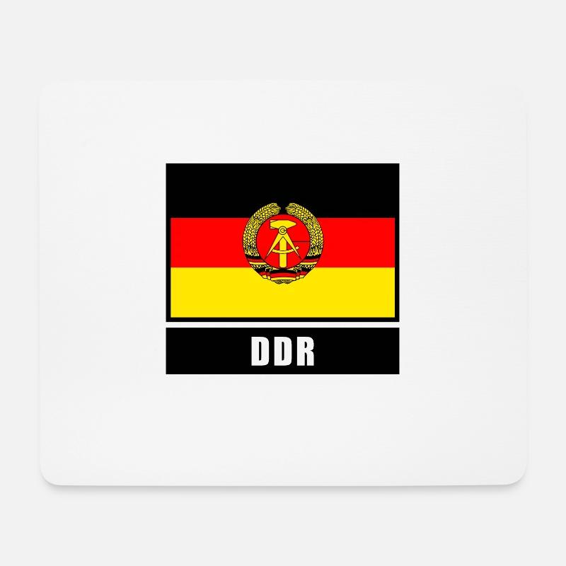 Drapeau de l'Allemagne de l'Est de la RDA - Tapis de souris (format paysage) - blanc