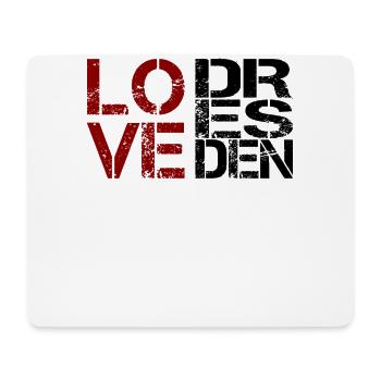 I love Dresden - Ich liebe Dresden - Meine Stadt - Mousepad (Querformat) - Weiß - Vorne