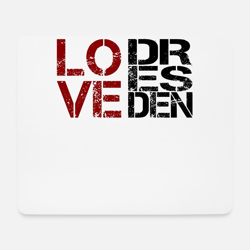 I love Dresden - Ich liebe Dresden - Meine Stadt - Mousepad (Querformat) - Weiß