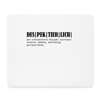 Despektierlich Definition - Mousepad (Querformat) - Weiß - Vorne
