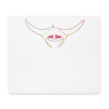 Manta Ray Strokes - Mouse Pad (horizontal) - white - Front