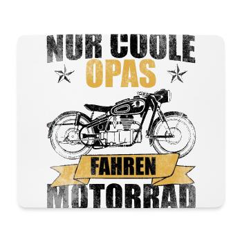 Opas Motorrad Biker lustiger Spruch Geschenkidee - Mousepad (Querformat) - Weiß - Vorne