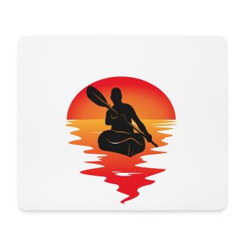 Kayak kayak canoe paddling motif - Mouse Pad (horizontal) - white - Front