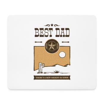 Best Dad Father's Day Gift Western - Mouse Pad (horizontal) - white - Front