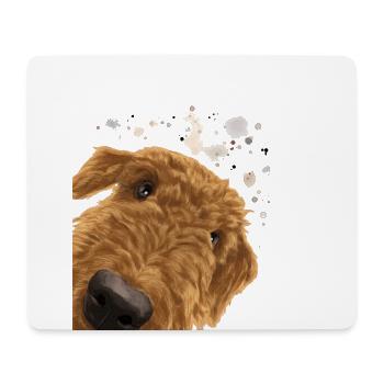 Airedale Terrier Hund - Mousepad (Querformat) - Weiß - Vorne