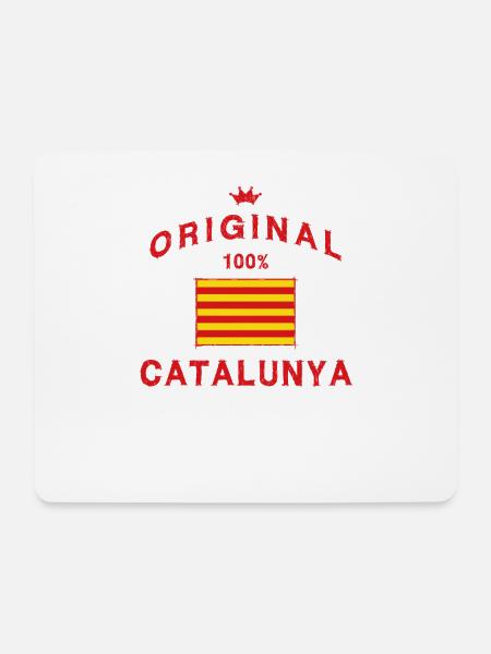 Catalogne drapeau catalan drapeau - Tapis de souris (format paysage) - blanc