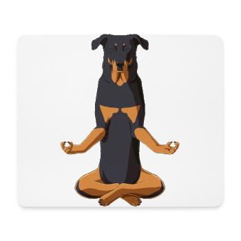 Beauceron Hund Meditation - Mousepad (Querformat) - Weiß - Vorne