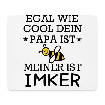 Egal wie cool dein Papa ist Imker Spruch Shirt - Mousepad (Querformat) - Weiß - Vorne