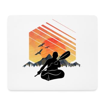 Chemise canoë kayak paddle boat - Tapis de souris (format paysage) - blanc - Devant