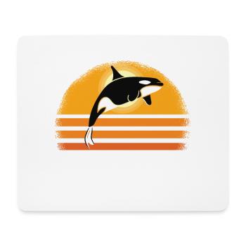 Orca Killerwal Wal Shirt - Mousepad (Querformat) - Weiß - Vorne