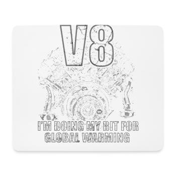 Für Greta I V8 I Beitrag zur Klimaerwärmung Diesel - Mousepad (Querformat) - Weiß - Vorne