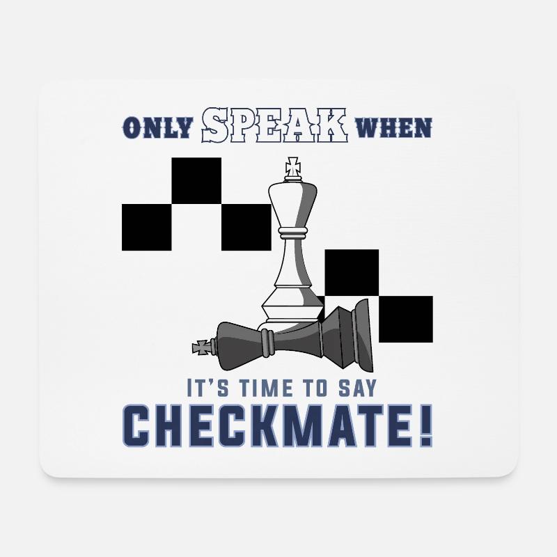 Schach, Schach Schachmatt, Schach Schachfiguren - Mousepad (Querformat) - Weiß