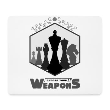 Échecs, joueurs d'échecs, échecs - Tapis de souris (format paysage) - blanc - Devant