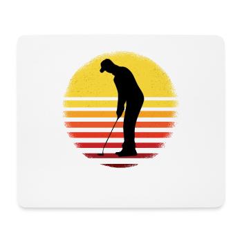 Golf Golfer Lustiges Shirt - Mousepad (Querformat) - Weiß - Vorne