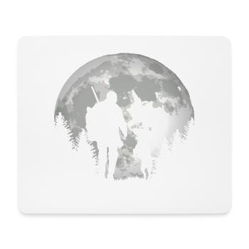 Hunting Hunter with Dog Shirt for Hunters - Mouse Pad (horizontal) - white - Front