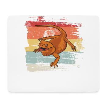 Retro Bartagamen - Tapis de souris (format paysage) - blanc - Devant