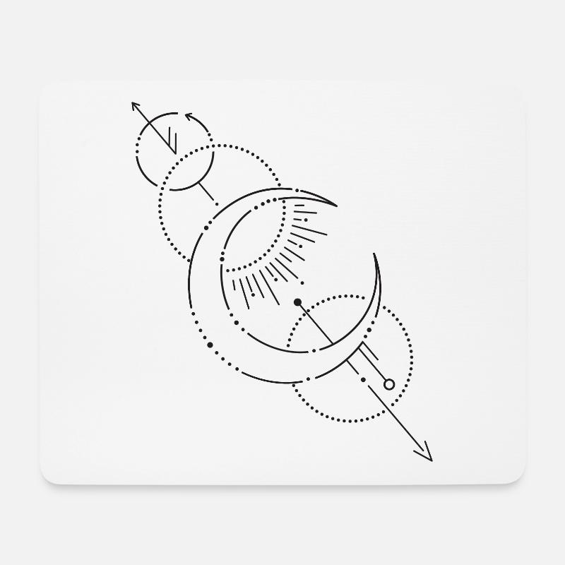 Abstract moon - Mouse Pad (horizontal) - white