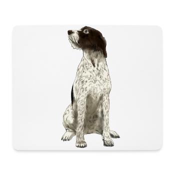 Sitzender Cesky Fousek Hund - Mousepad (Querformat) - Weiß - Vorne