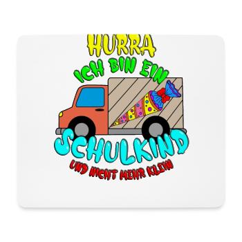 Einschulung 2020 Hurra ich bin ein Schulkind - Mousepad (Querformat) - Weiß - Vorne