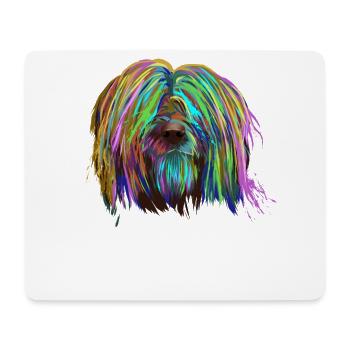 Colored Briard Dog - Mouse Pad (horizontal) - white - Front