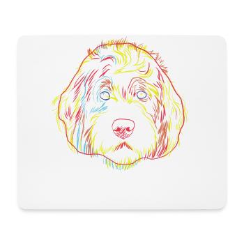Labradoodle Hund - Mousepad (Querformat) - Weiß - Vorne