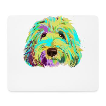 Labradoodle Hund - Mousepad (Querformat) - Weiß - Vorne