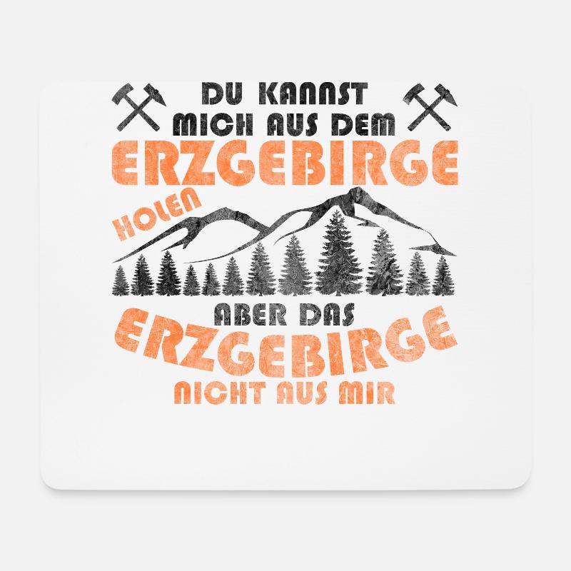 Erzgebirge Witzig Spruch Sachsen Arzgebirg - Mousepad (Querformat) - Weiß