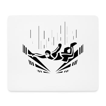 Conception de parachutiste - Tapis de souris (format paysage) - blanc - Devant