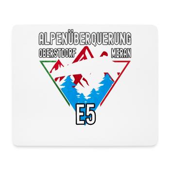Alpenüberquerung Obertdorf Meran Route E5 - Mousepad (Querformat) - Weiß - Vorne