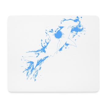 Bleu requin-marteau poisson - Tapis de souris (format paysage) - blanc - Devant