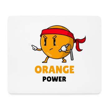 Karate Orange Orangen Power - Mousepad (Querformat) - Weiß - Vorne