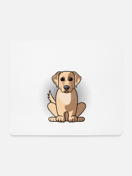 Wenn mein Labrador Retriver nicht kommen kann, komme ich nicht - Mousepad (Querformat) - Weiß
