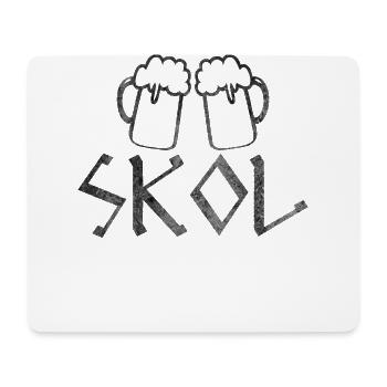 Skol Bierkrüge Trinkspruch Nordisch Wikinger - Mousepad (Querformat) - Weiß - Vorne