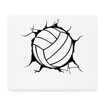 Volleyball schmettert durch Wanddesign Geschenk für - Mousepad (Querformat) - Weiß - Vorne