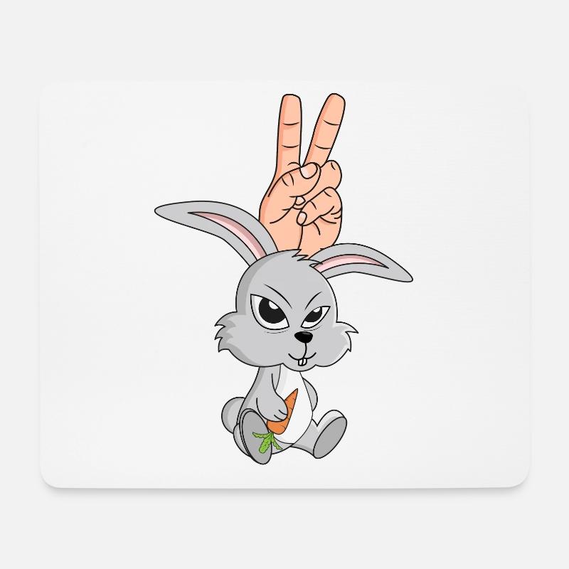 Hase, Kaninchen oder Hasenohr was soll's Osterhase - Mousepad (Querformat) - Weiß