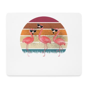 Dire drôle de flamant rose - Tapis de souris (format paysage) - blanc - Devant