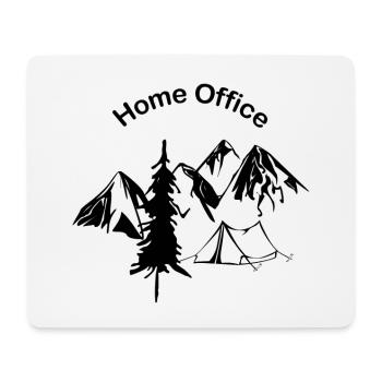 Bureau à domicile dans les montagnes - Tapis de souris (format paysage) - blanc - Devant
