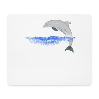 Jumping dolphin dolphins design - Mouse Pad (horizontal) - white - Front