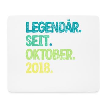 Legendär Seit Oktober 2018 I Kinder 2 Jahre - Mousepad (Querformat) - Weiß - Vorne