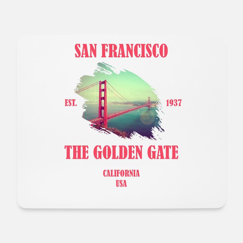 San Francisco Kalifornien USA - Mousepad (Querformat) - Weiß