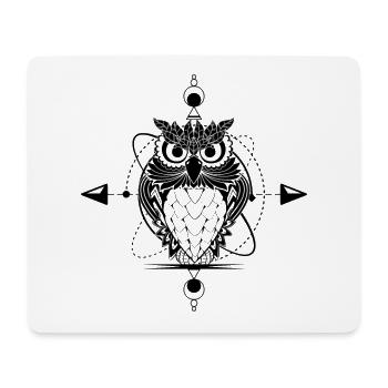 Tatouage de hibou - Tapis de souris (format paysage) - blanc - Devant