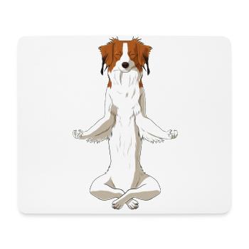 Mediter Nederlandse Kooikerhondje Chien - Tapis de souris (format paysage) - blanc - Devant