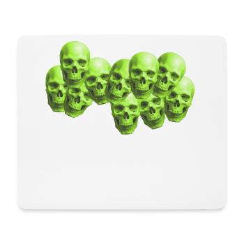 skull neon place art work trend style aesthetic - Mouse Pad (horizontal) - white - Front