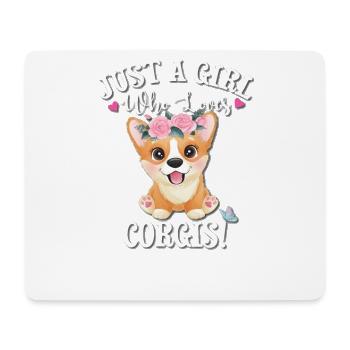 Corgi - Tapis de souris (format paysage) - blanc - Devant
